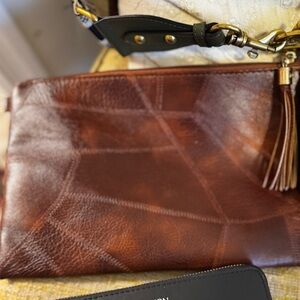 Louis Vuitton Brown Leather Clutch